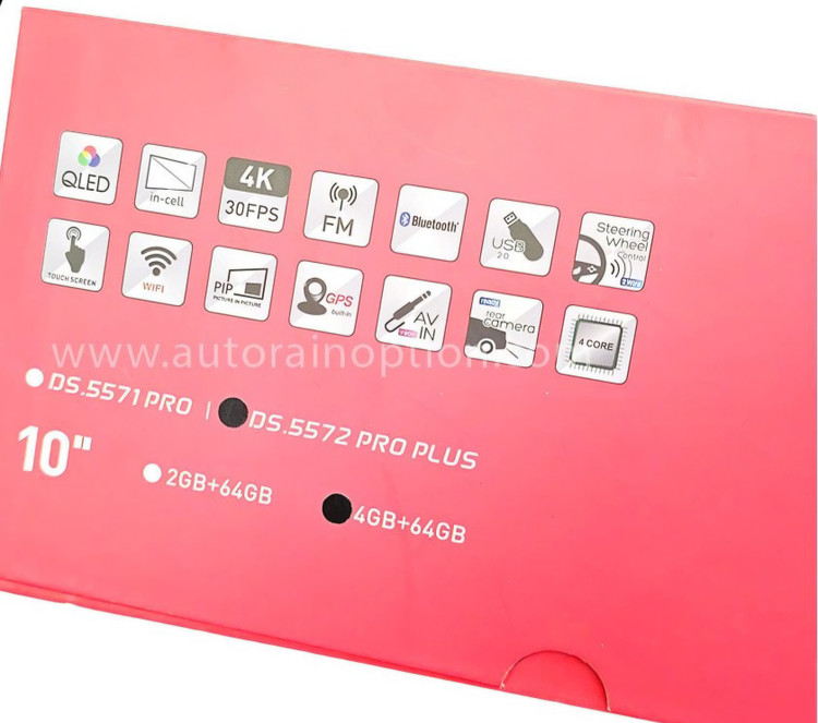 مانیتور اندرویدی خودرو ۱۰ اینچ دلتا سونیک(ولوم دار) ۴GB-۶۴GB Delta Sonic DS۵۵۷۲